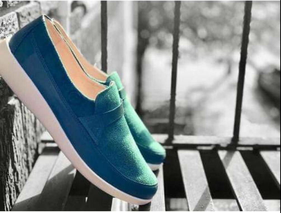 Bally Style Tribeca Green Suede Leather Slip-Ons for Men - Don't Panic Shoes