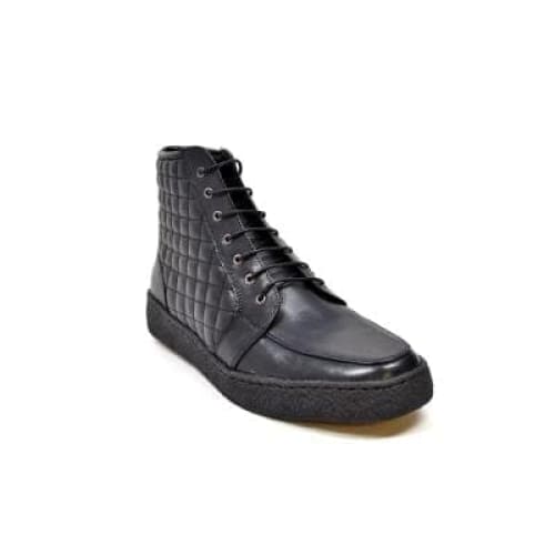 Johnny Famous Men’s Bally Style High Tops in Black - Don't Panic Shoes