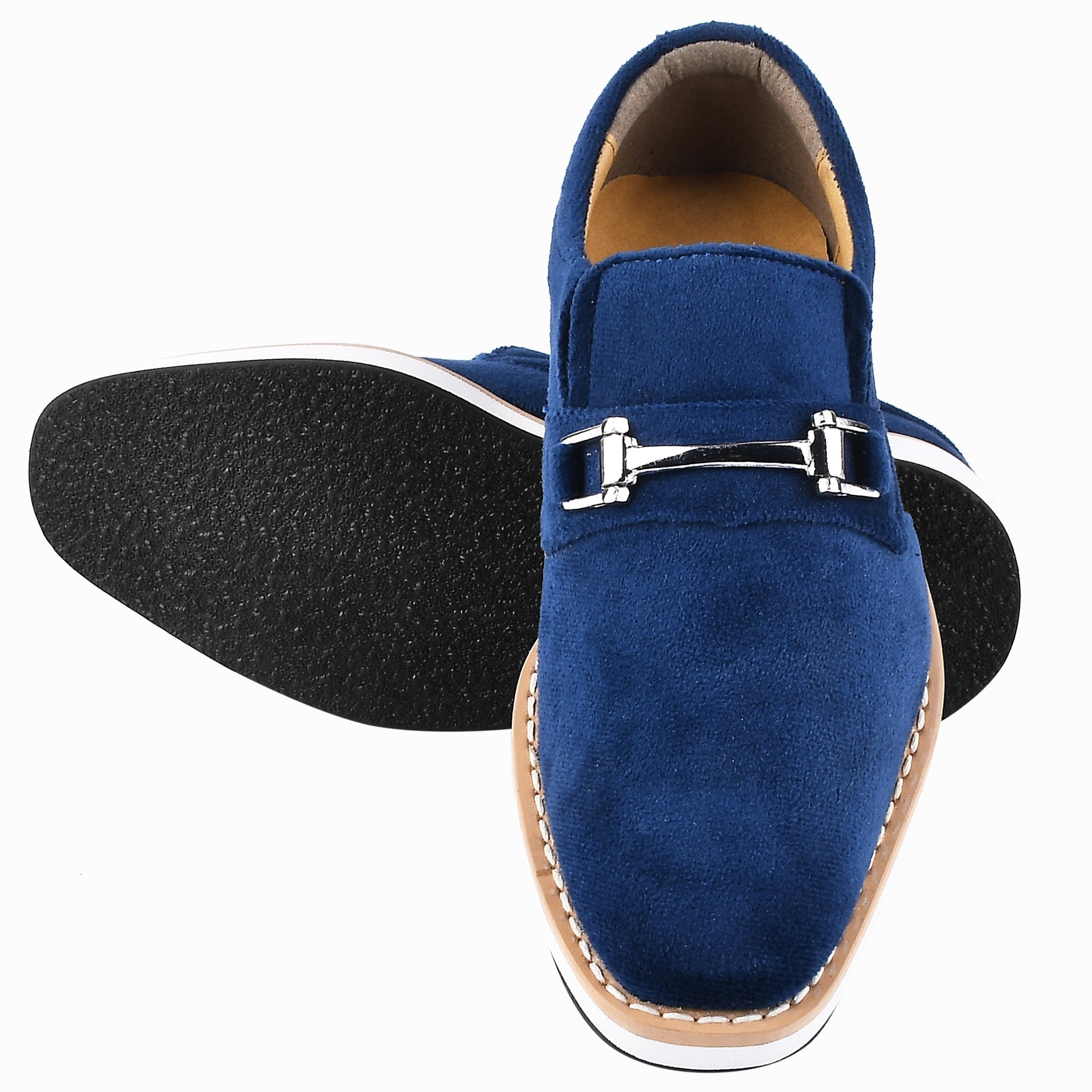 Rachel Kids Velvet Buckle Semi Casual Loafer Shoes