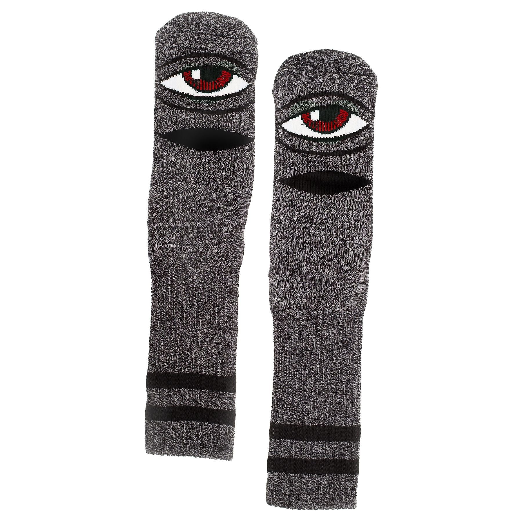 Toy Machine Heather Sect Eye Crew Socks - Black