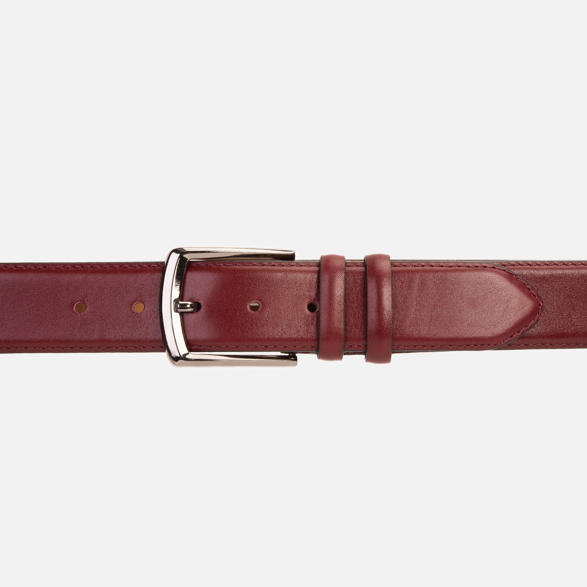 The Royal Hand Craft Burgundy Leather Belt