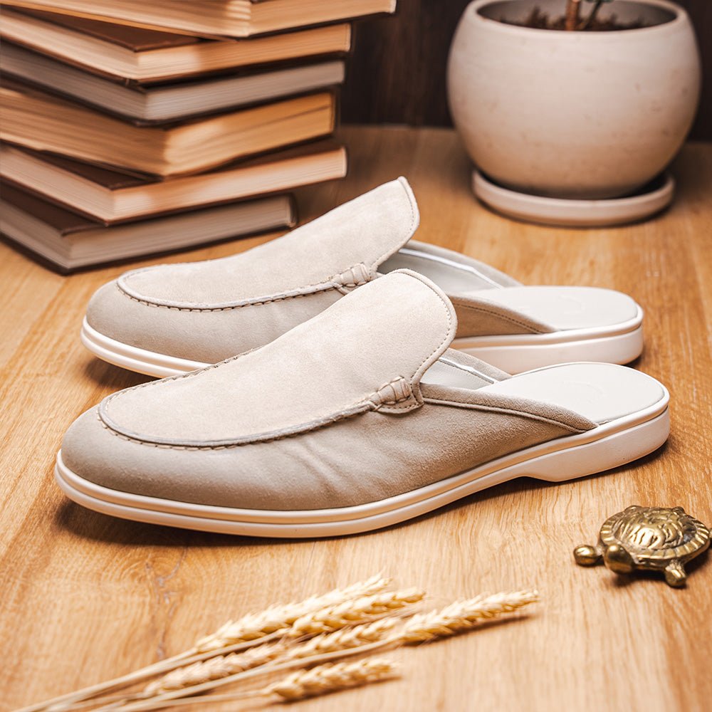 06 - 112 - Gry Soro Sueded Italian Goatskin Mule Grey Shop by Zelli Italia – Don't Panic Shoes