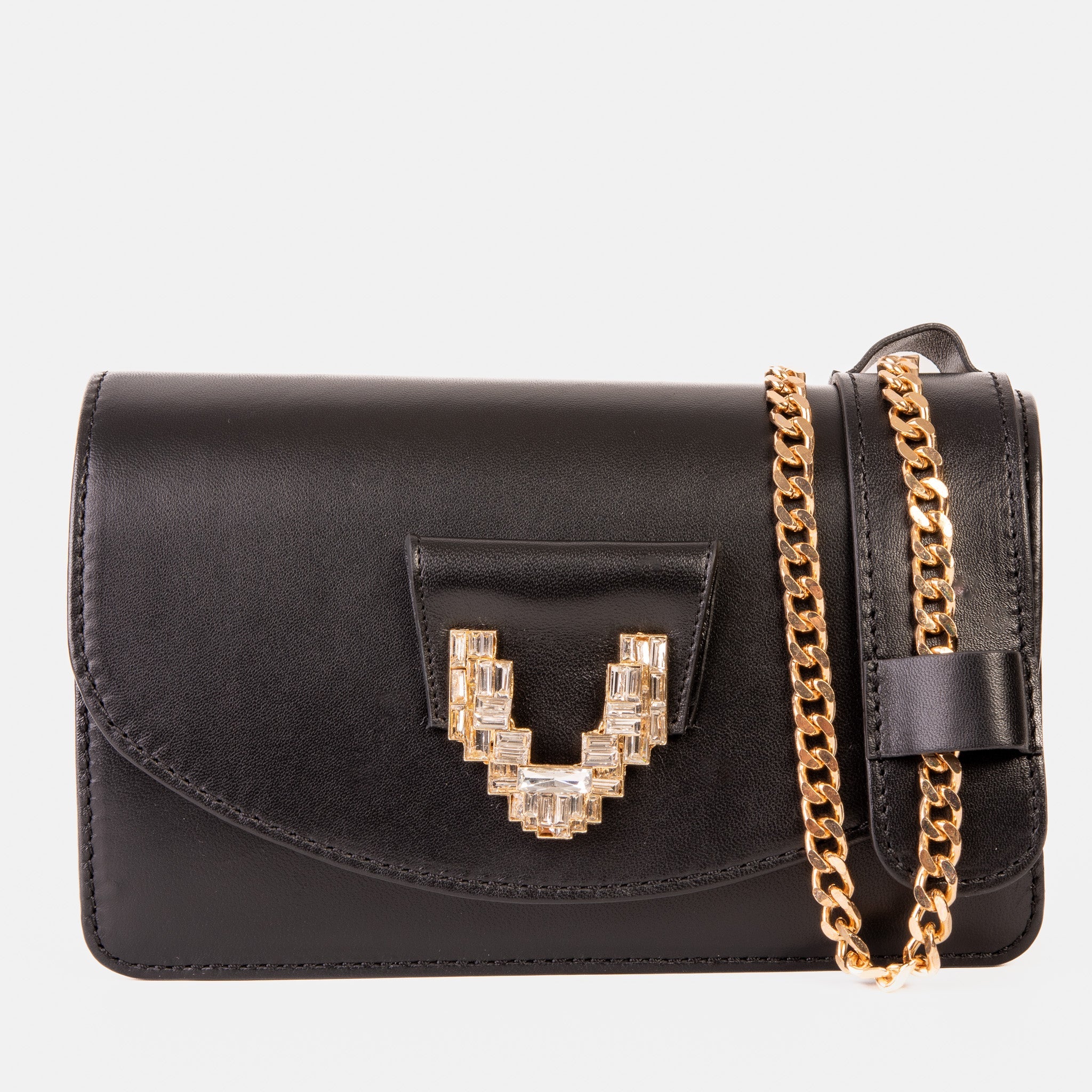 The Love Black Leather Handbag