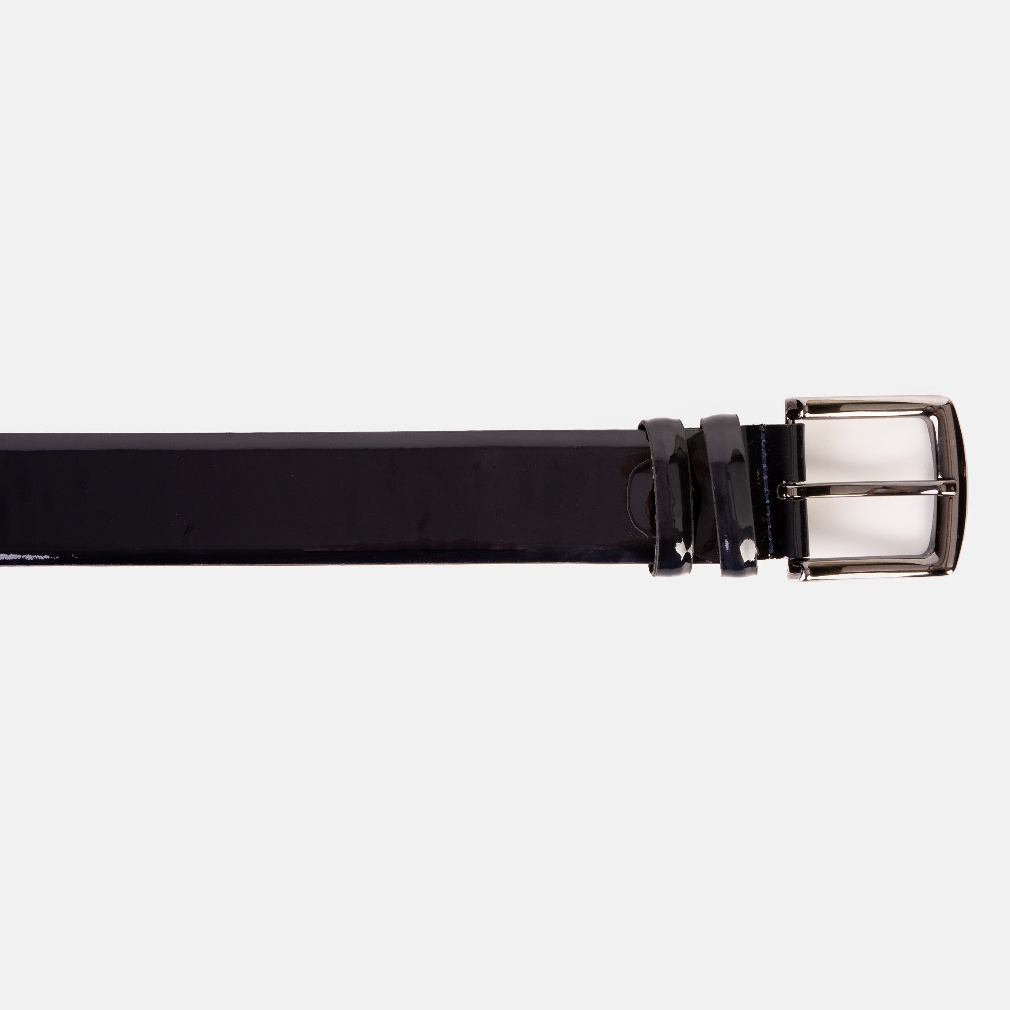 The Dodoma Navy Patent Leather Belt
