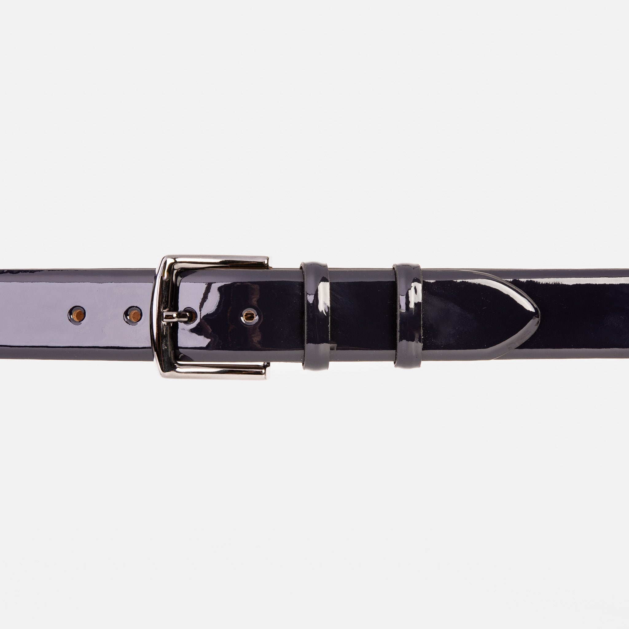 The Dodoma Navy Patent Leather Belt