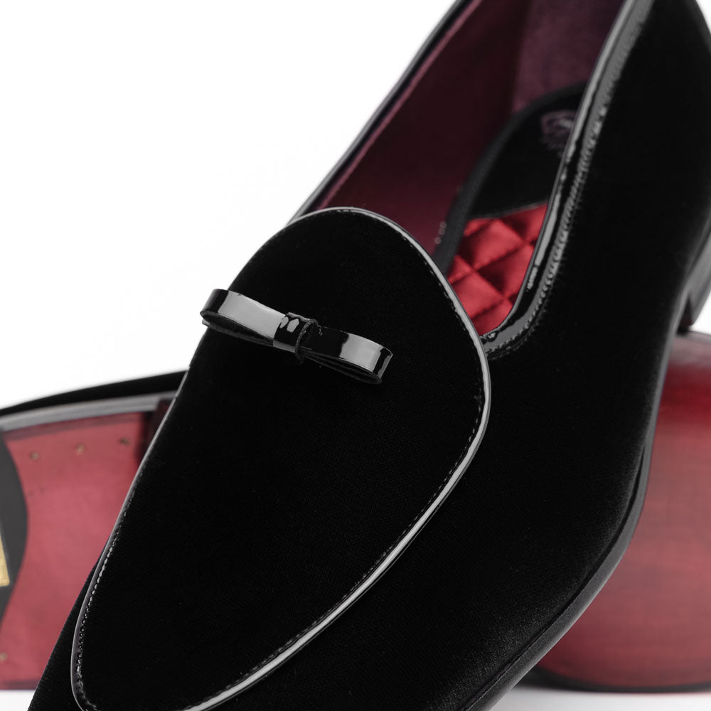 10 - 120 - Blk Arco Velvet Tuxedo Shoe, Black Sale by Zelli Italia – Don't Panic Shoes