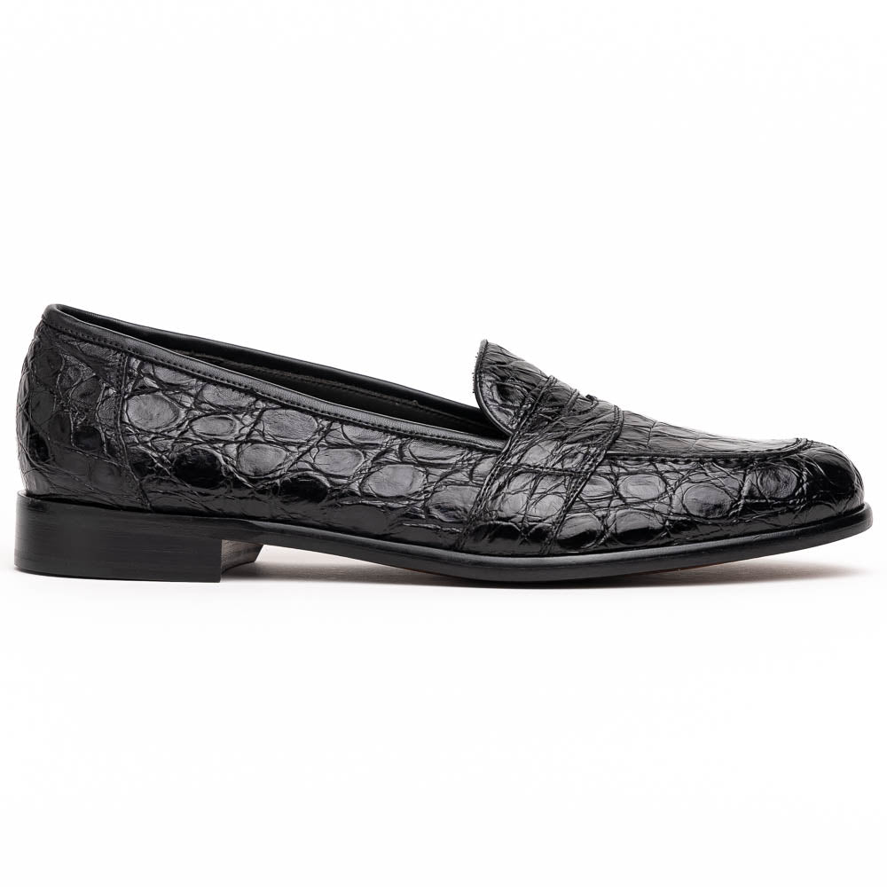 11 - 119 - Bkm (Blk) Tuscany Crocodile Penny Loafer, Black Shop by Zelli Italia – Don't Panic Shoes