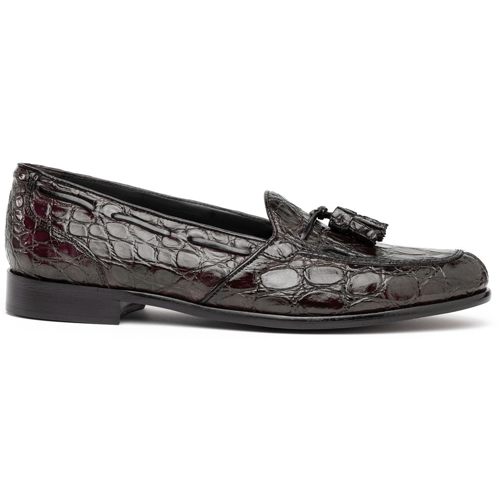 11 - 582 - Nic Franco Crocodile Tassel Loafer, Nicotine Sale by Zelli Italia – Don't Panic Shoes