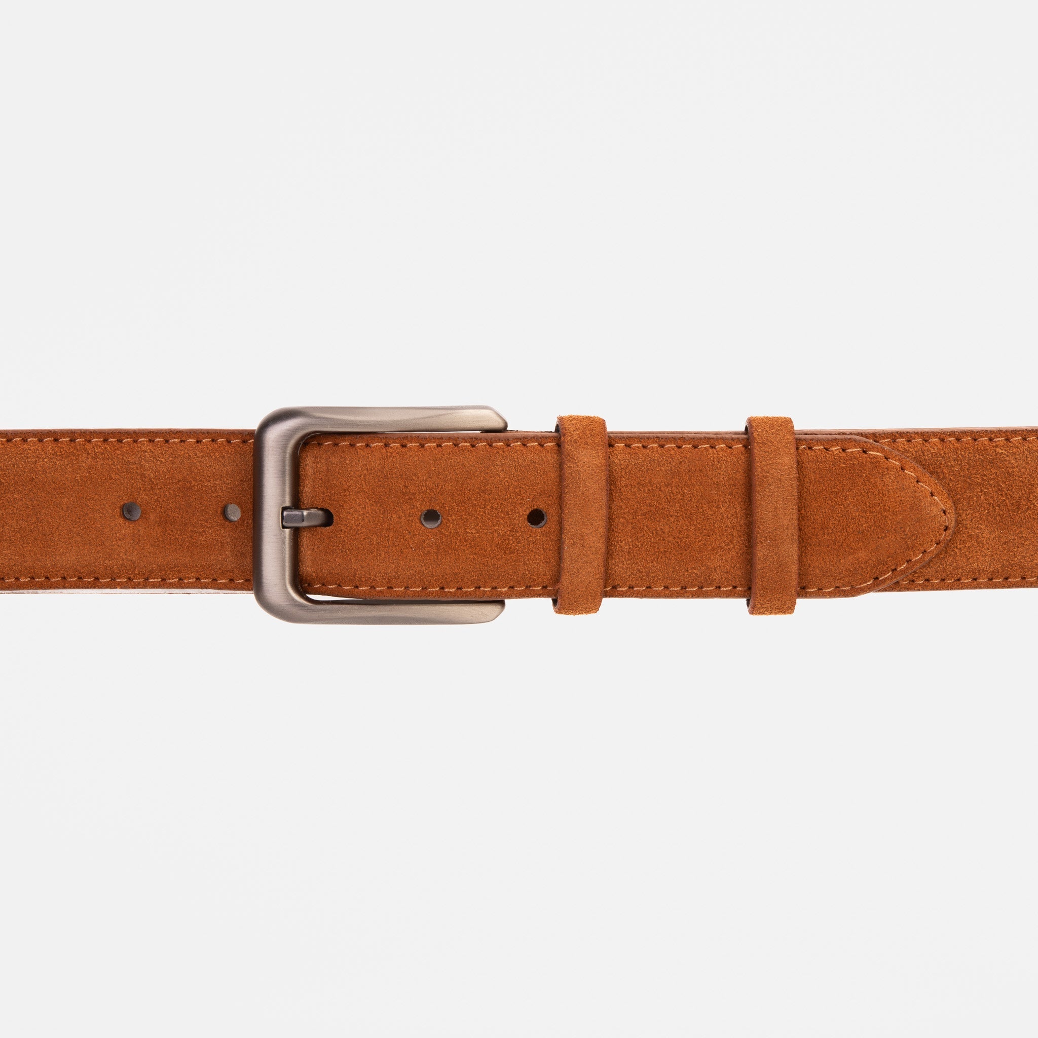 The Bari Tan Suede Leather Belt