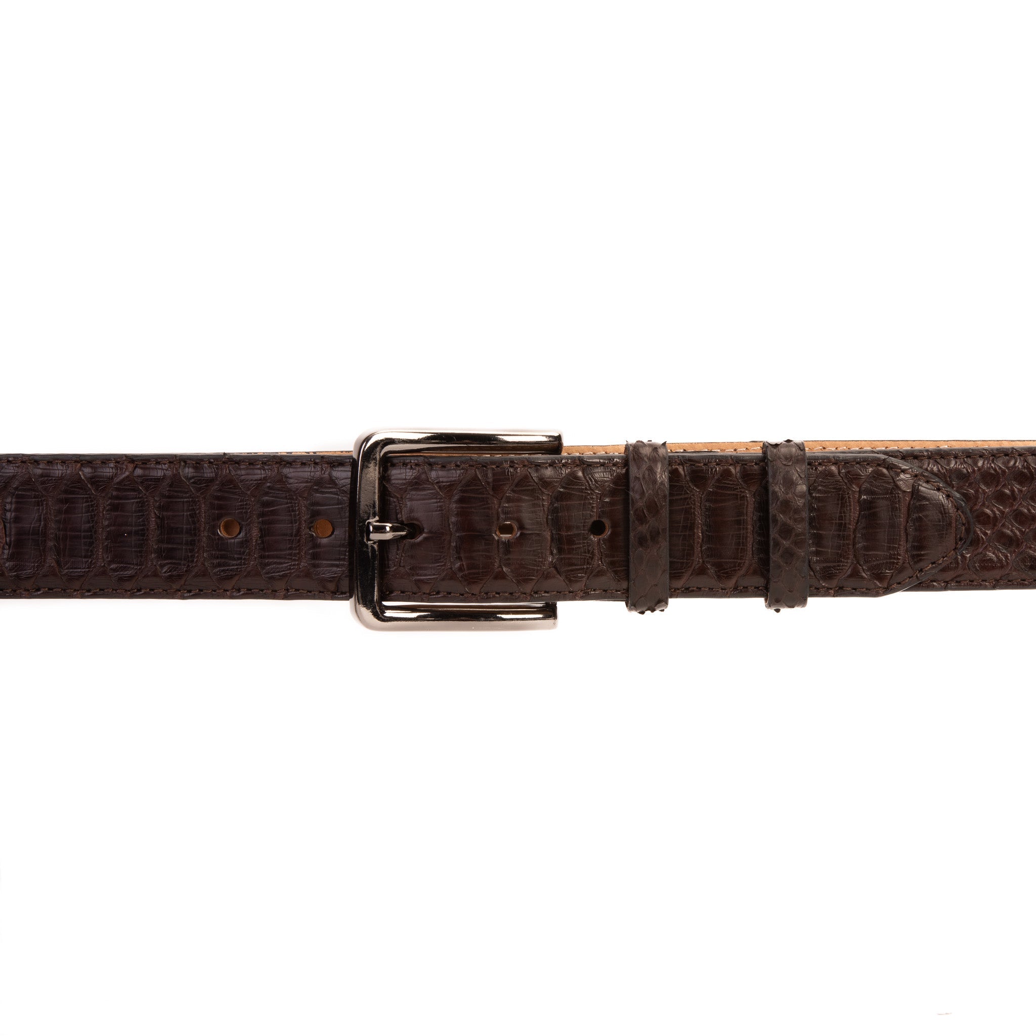 The Boss Brown python Sneak Leather Leather Belt