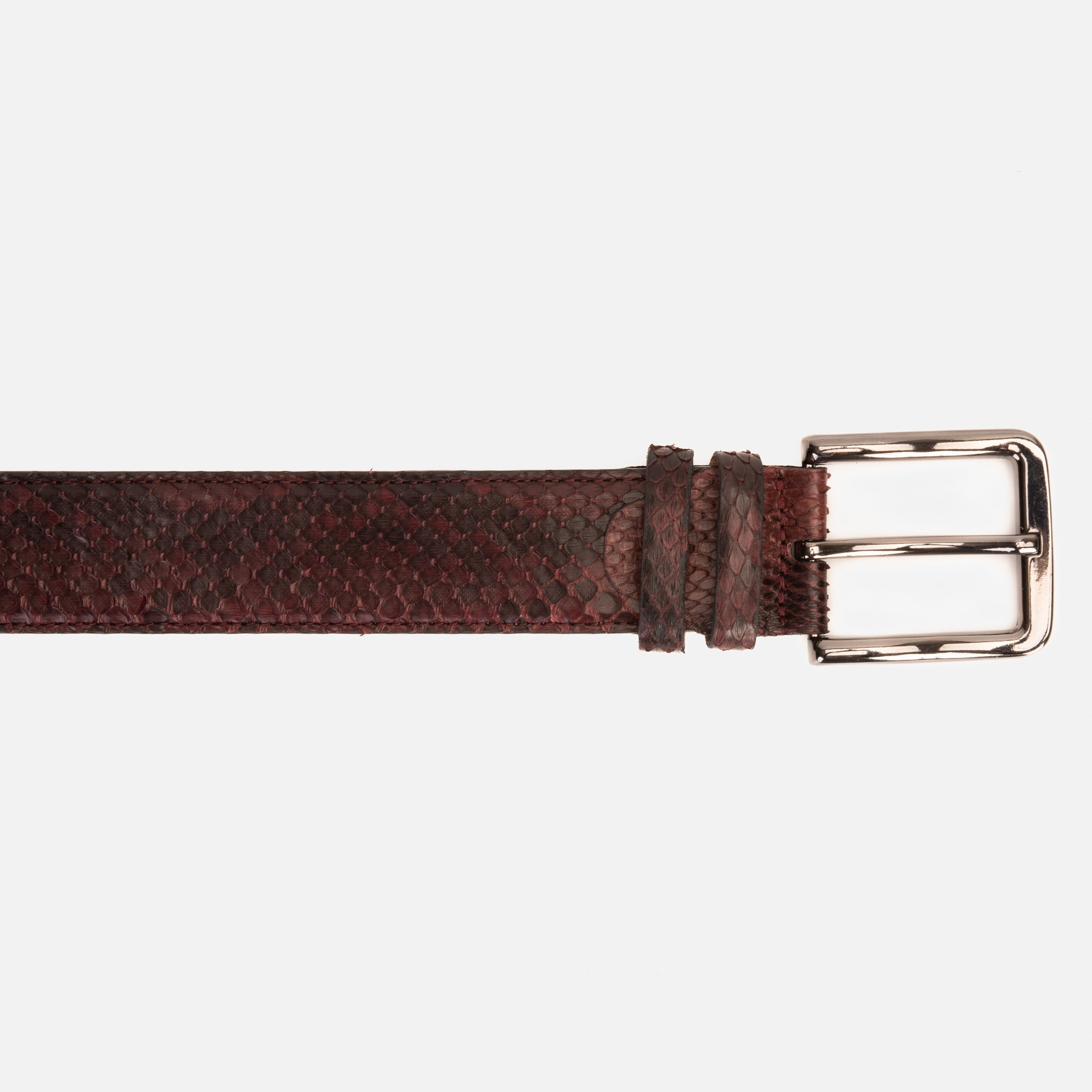 The Boss Burgundy python Sneak Leather Leather Belt