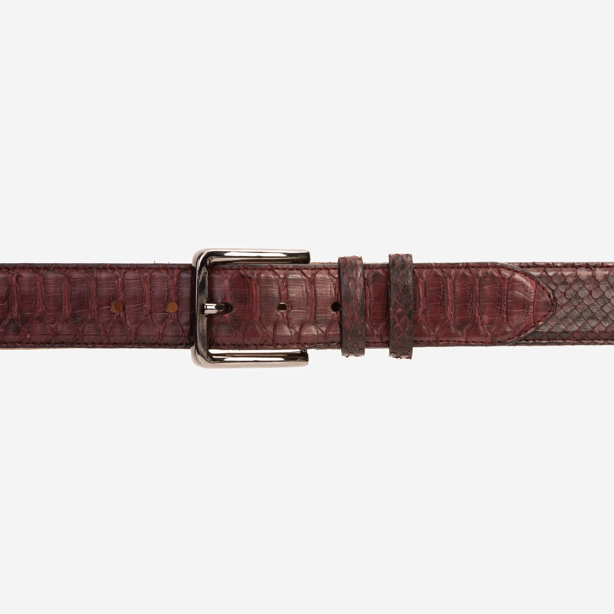 The Boss Burgundy python Sneak Leather Leather Belt