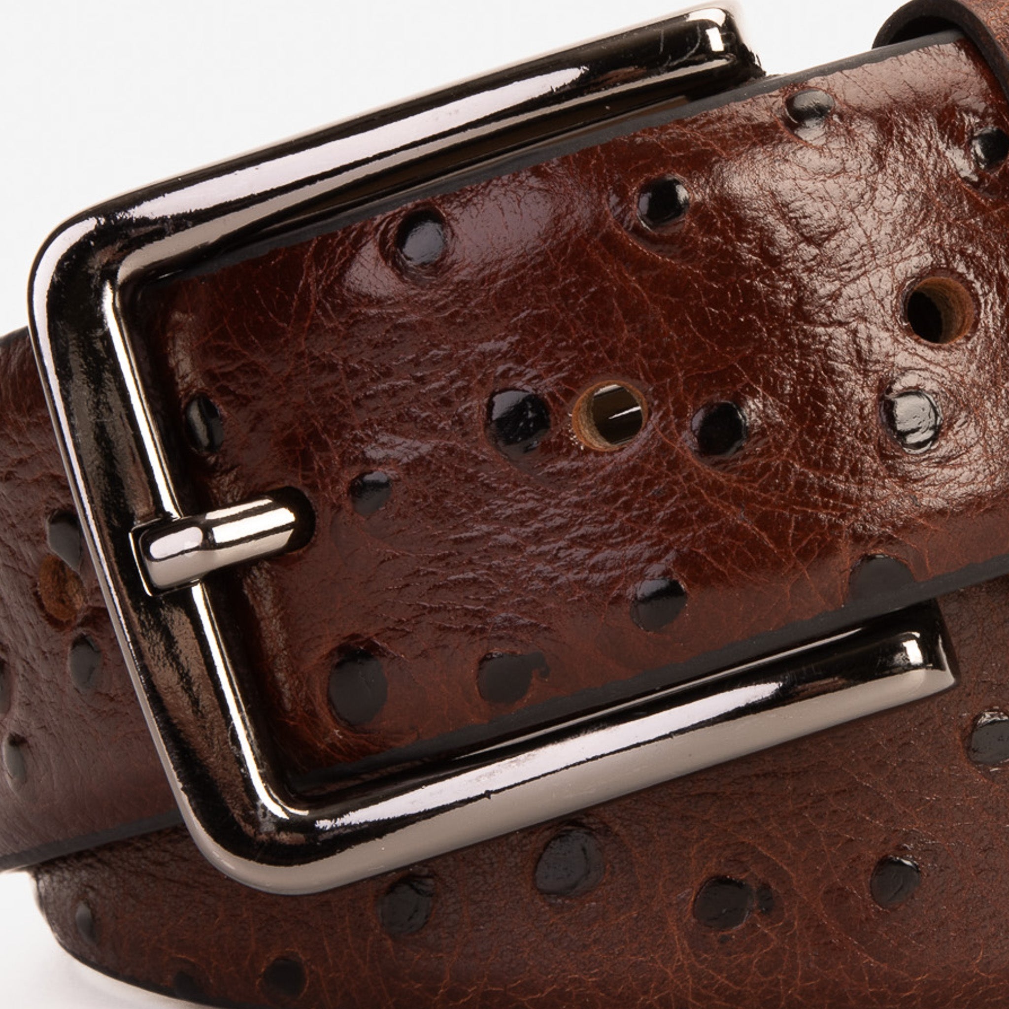 The Dallas Brown Calfskin Belt