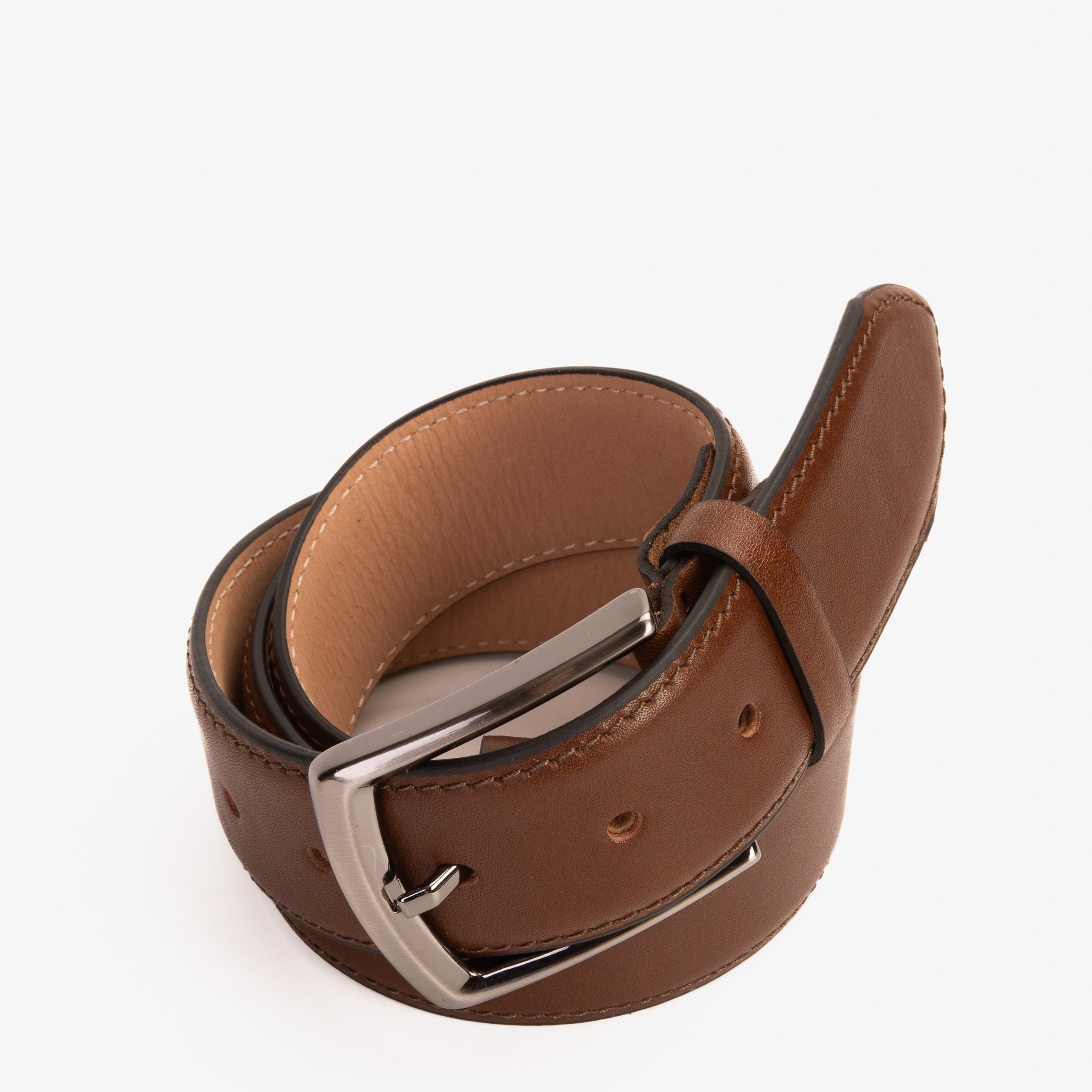 The Bogota Brown Calfskin Belt