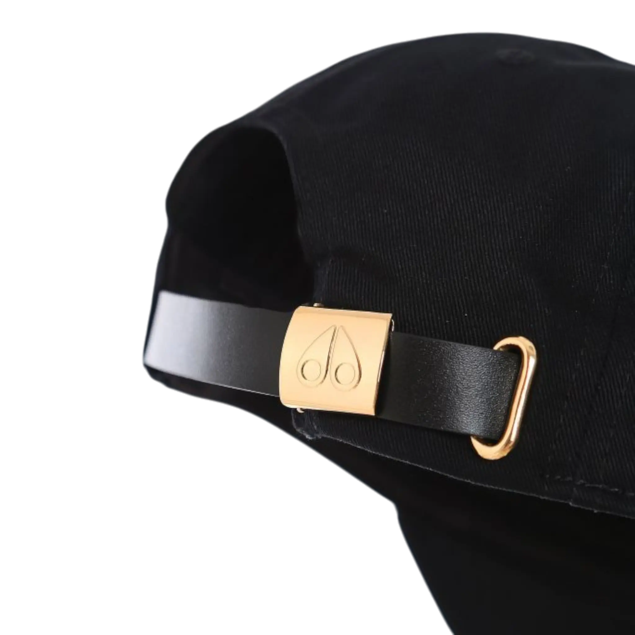MOOSE KNUCKLES LOGO ICON MEN Adjustable Strapback Hat BLACK/GOLD