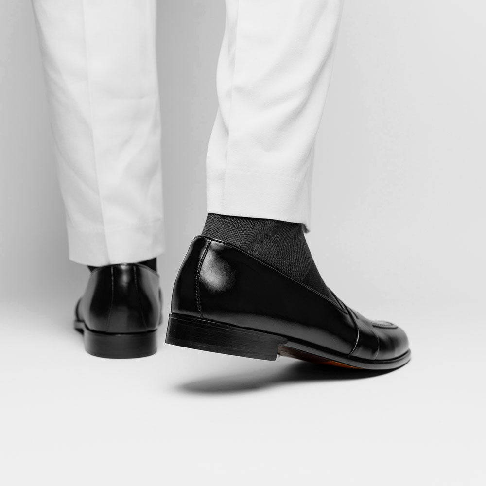 15 - 203 - Blk Savannah Calfskin Penny Loafer, Black Shop by Zelli Italia – Don't Panic Shoes