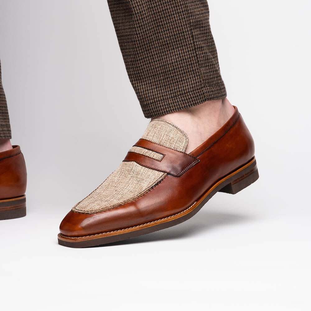 15 - 733 - Cgn Lago Italian Calfskin Slip On Loafer Cognac Shop by Zelli Italia – Don't Panic Shoes