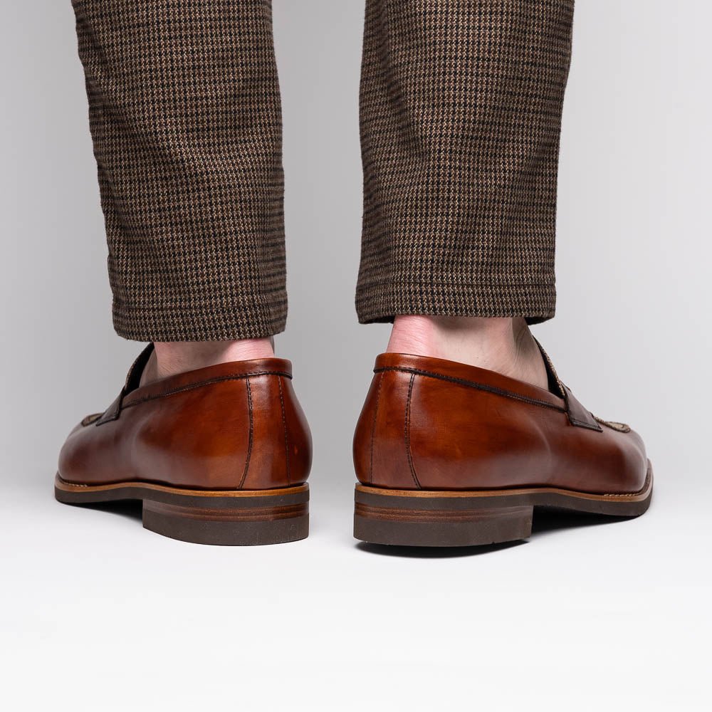 15 - 733 - Cgn Lago Italian Calfskin Slip On Loafer Cognac Shop by Zelli Italia – Don't Panic Shoes