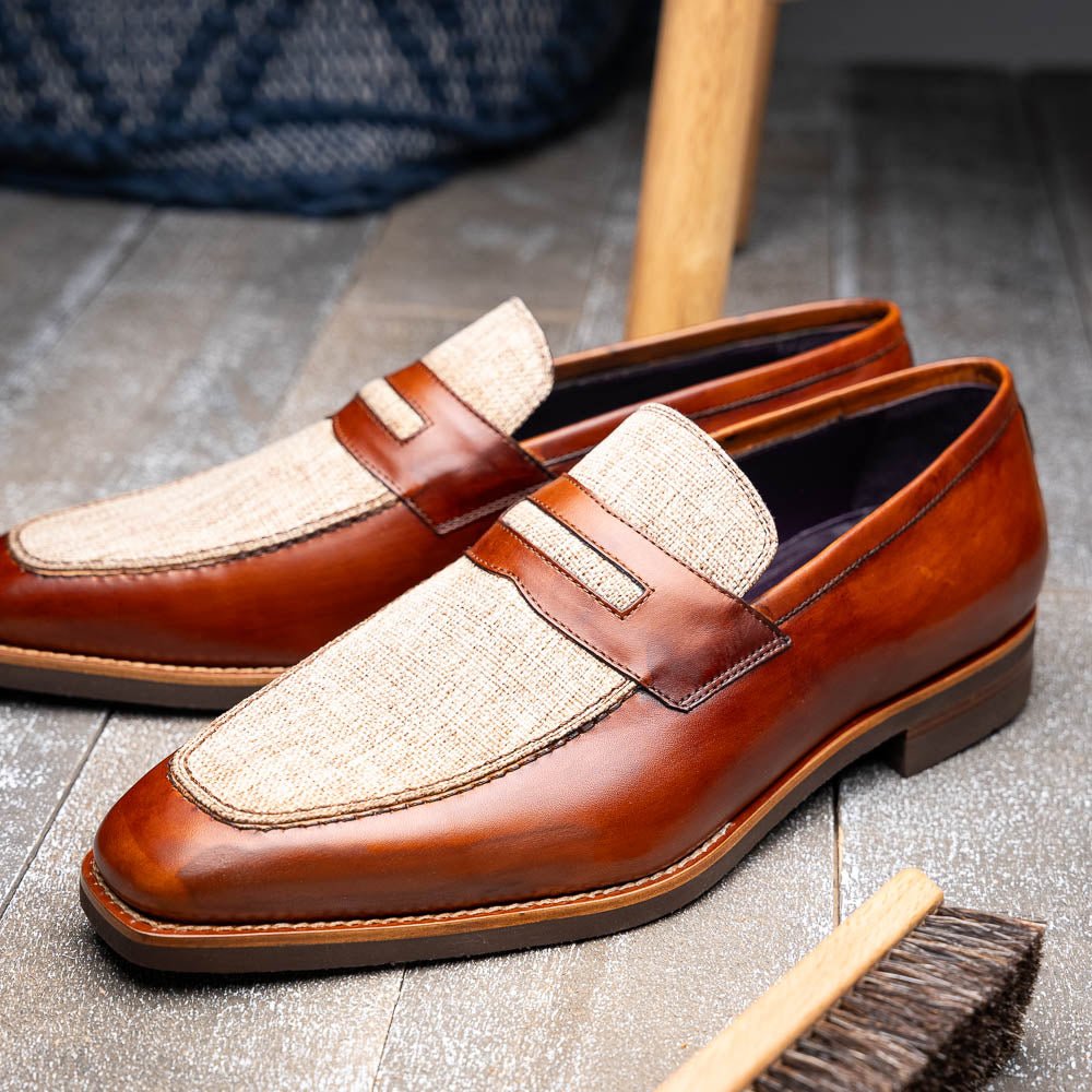 15 - 733 - Cgn Lago Italian Calfskin Slip On Loafer Cognac Shop by Zelli Italia – Don't Panic Shoes