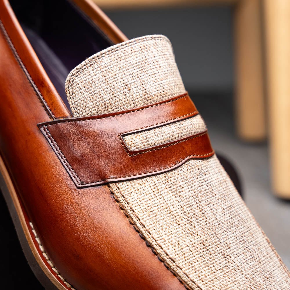 15 - 733 - Cgn Lago Italian Calfskin Slip On Loafer Cognac Shop by Zelli Italia – Don't Panic Shoes