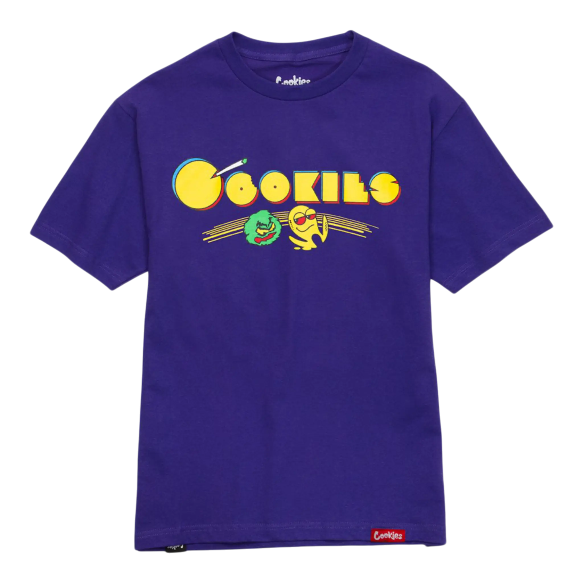 Cookies Gradient Logo T Shirt Men's Premium Cotton Purple