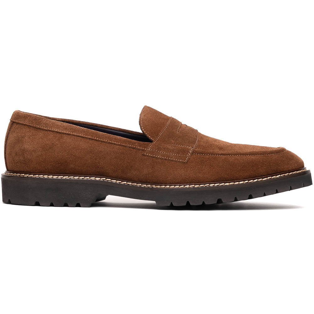 16 - 657 - Tob Roma Italian Suede Penny Loafers Tobacco Shop by Zelli Italia – Don't Panic Shoes