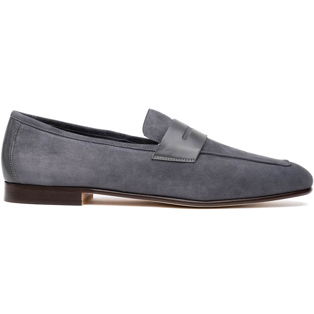 16 - 672 - Gry Tippa Suede And Calfskin Penny Loafers Grey Sale by Zelli Italia – Don't Panic Shoes