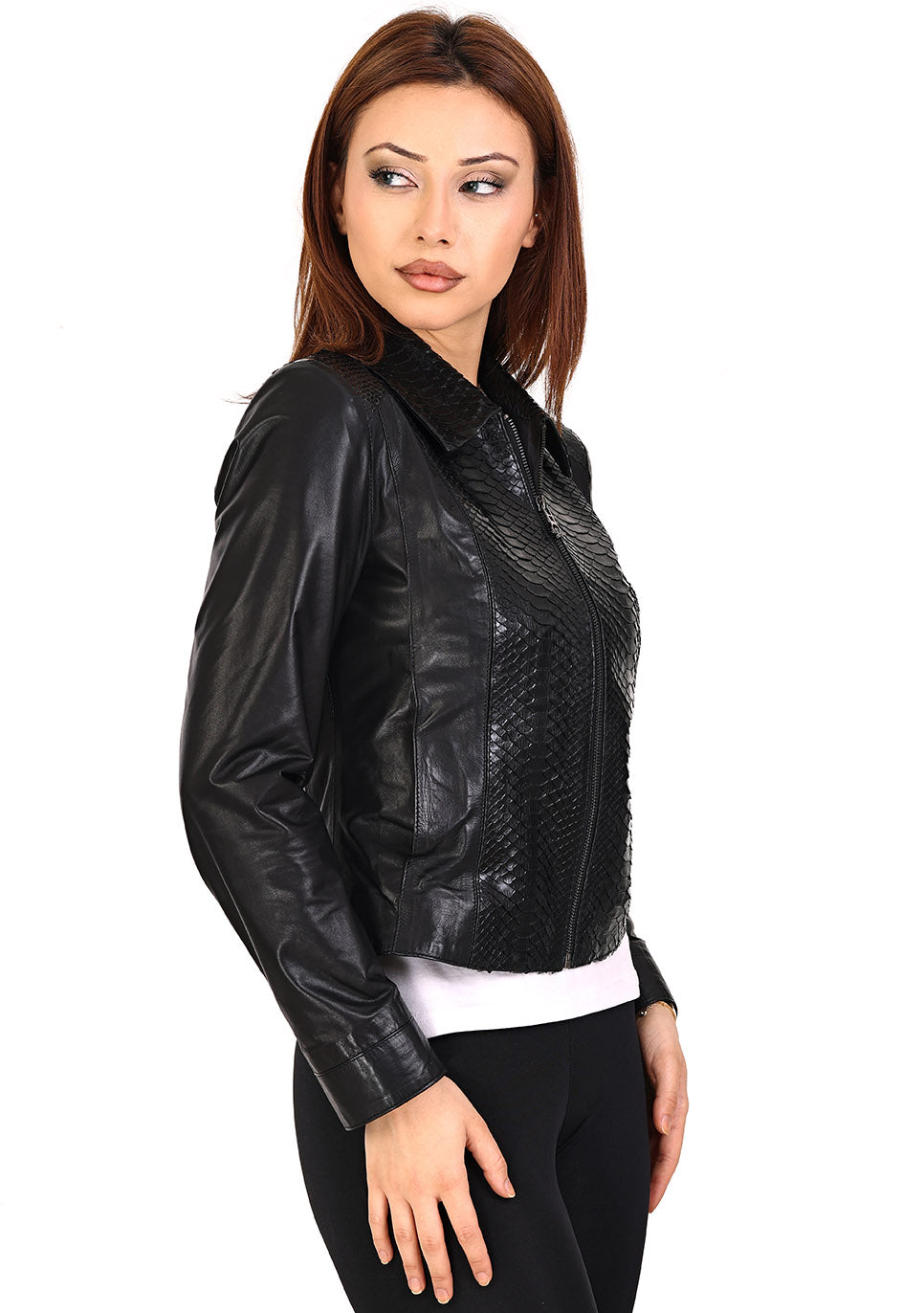 The Proctor Pyhtn Black Leather Women Jacket