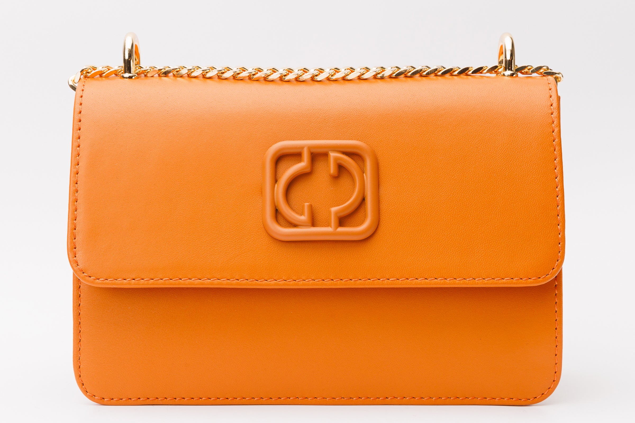 The Maneadero Orange Leather Handbag