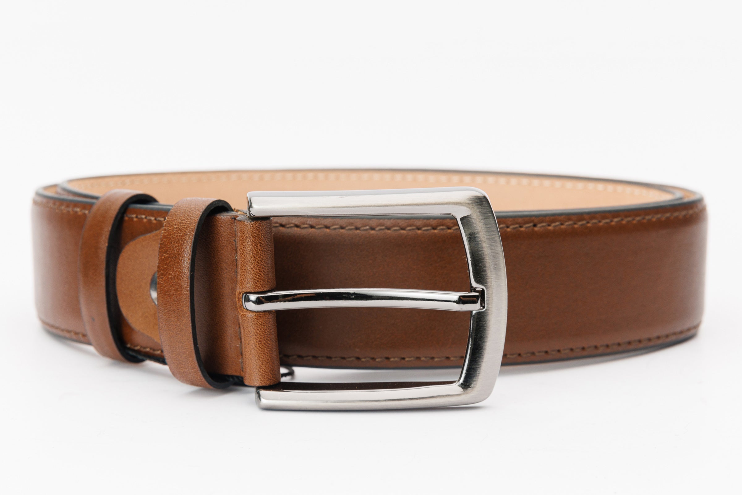 The Bogota Brown Calfskin Belt