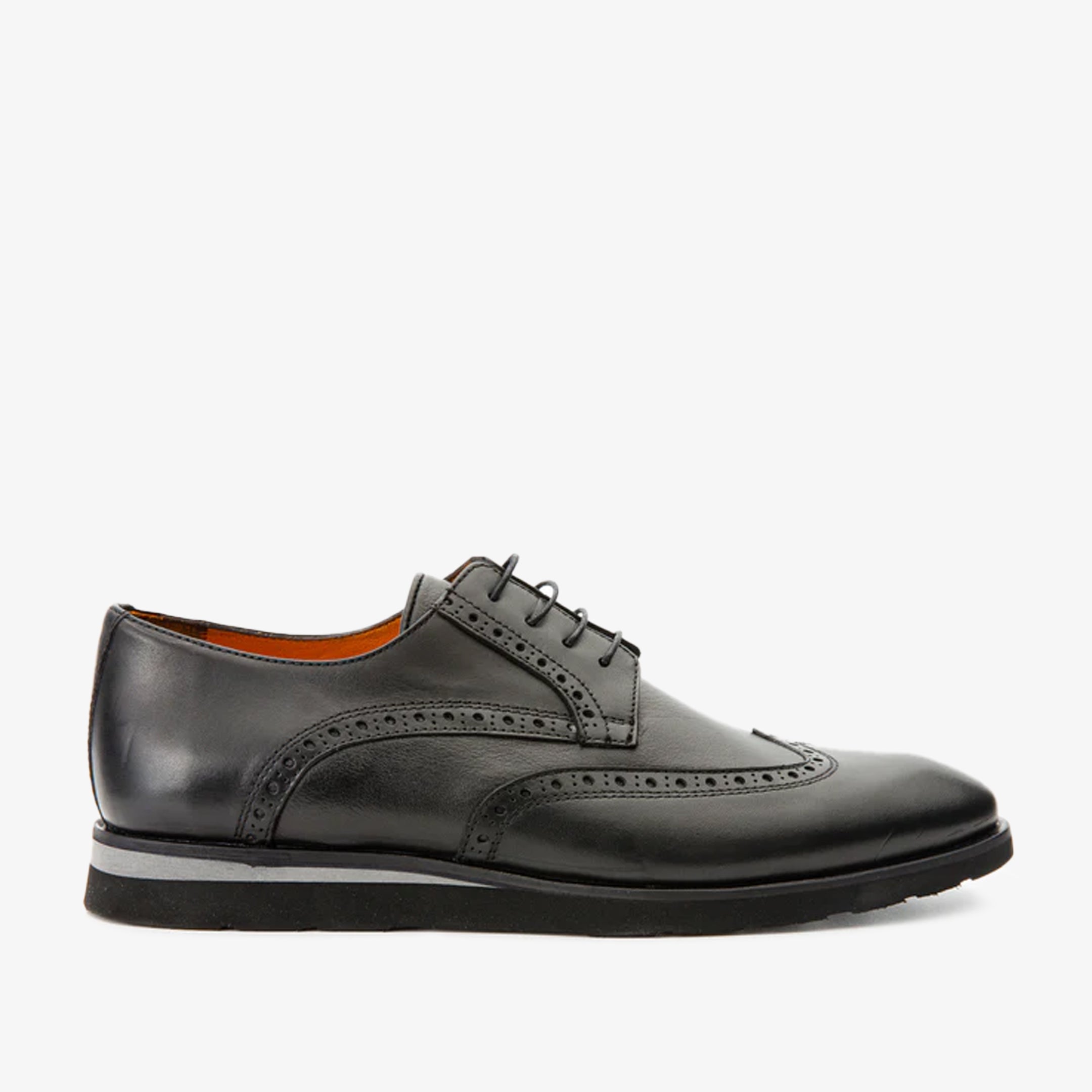 The Molise Black Wingtip Semi Brogue Derby Men Shoe Final Sale!