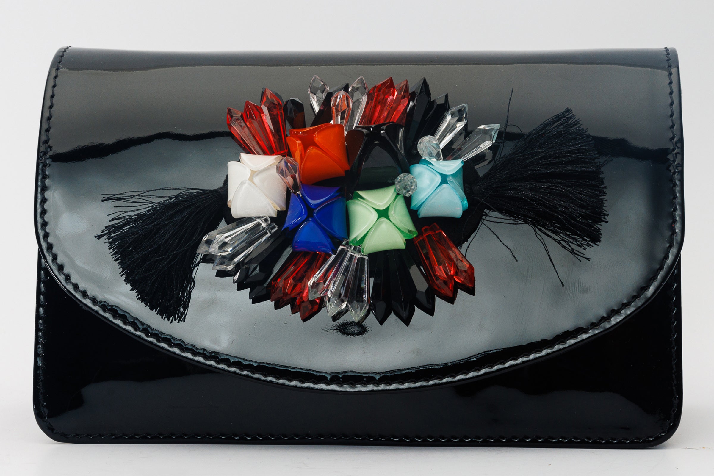 The Vigo Black Patent Leather Handbag