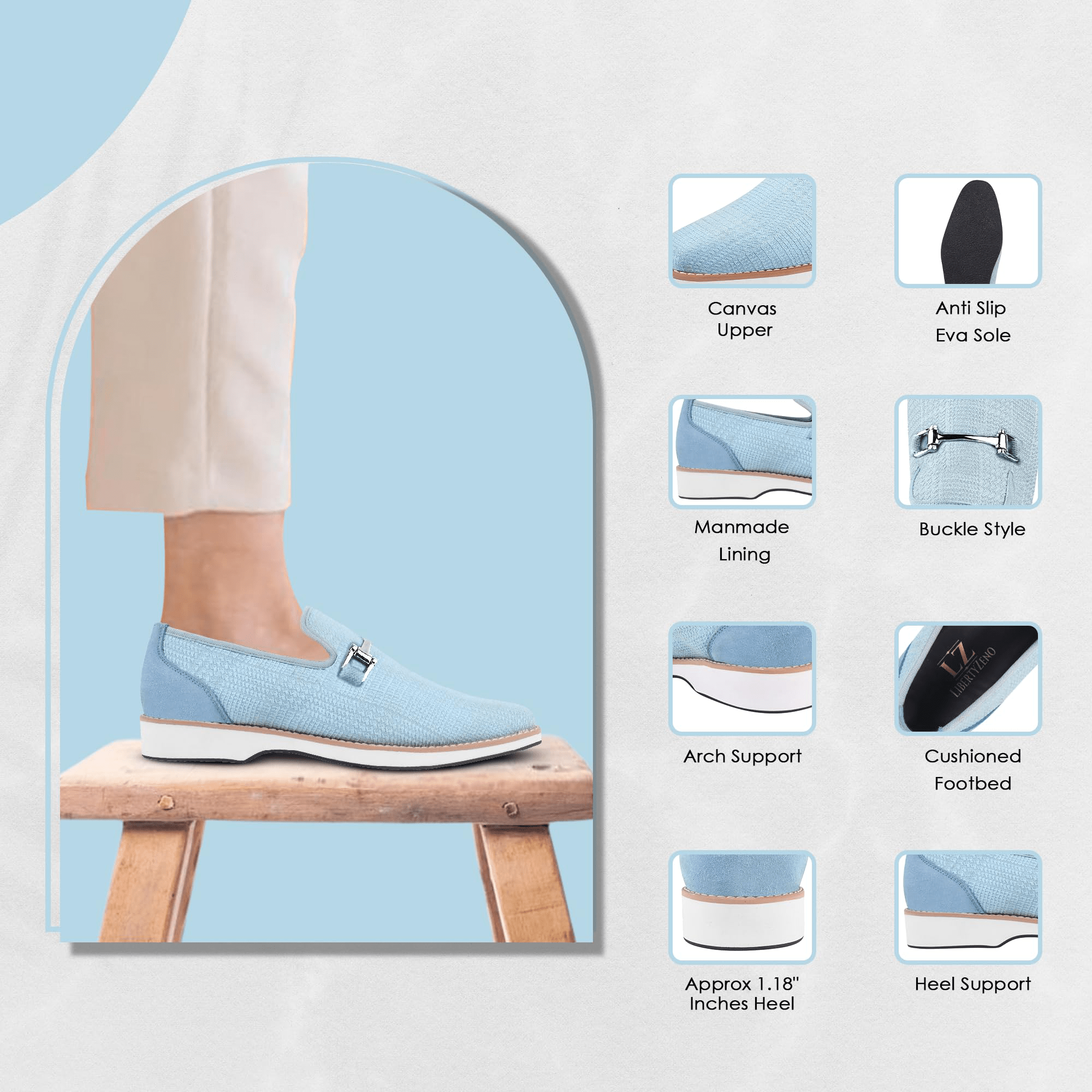 Megaball mens Casual textile printed buckle shoes