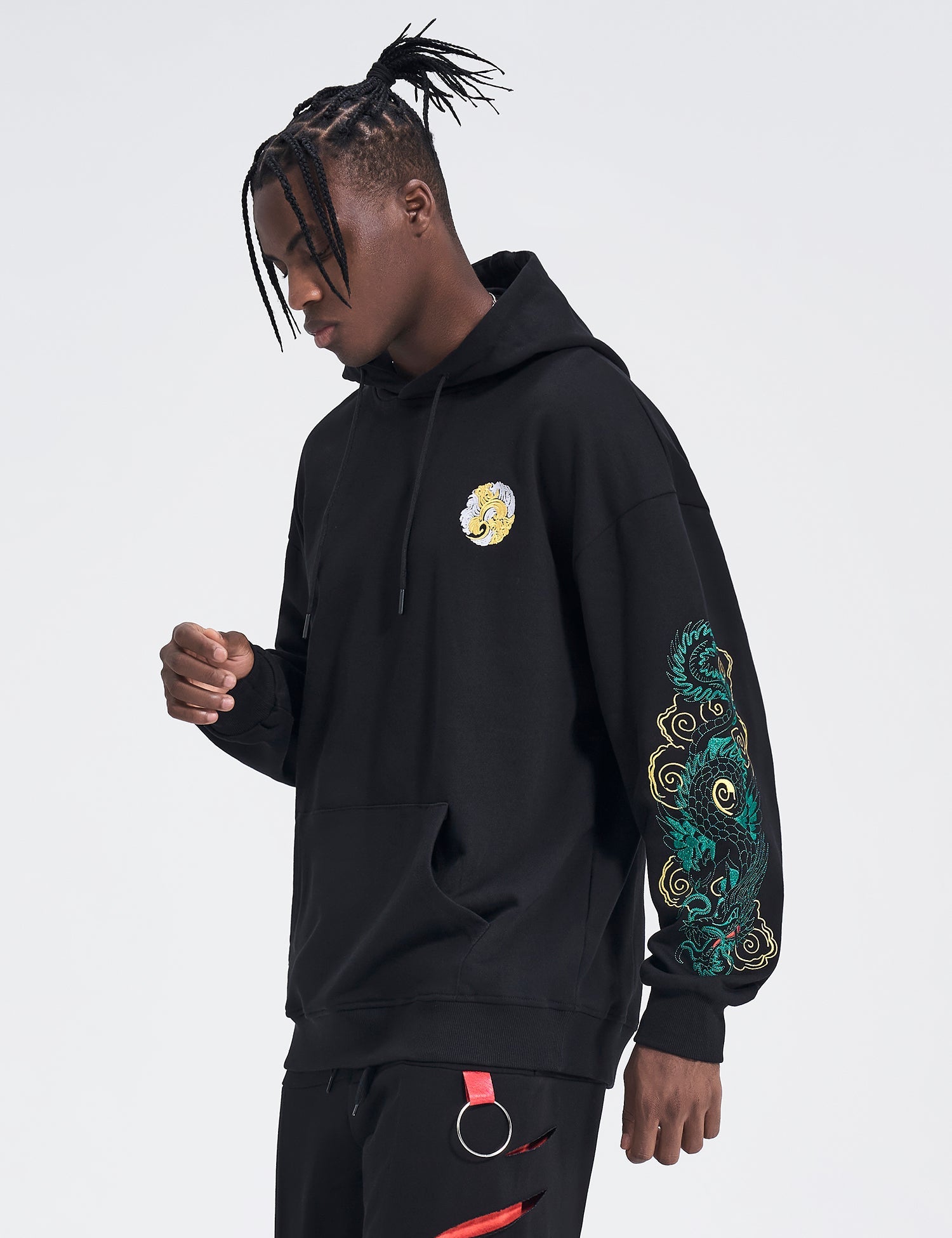 Niepce WSY340 Emerald Dragon Embroidery Hoodie