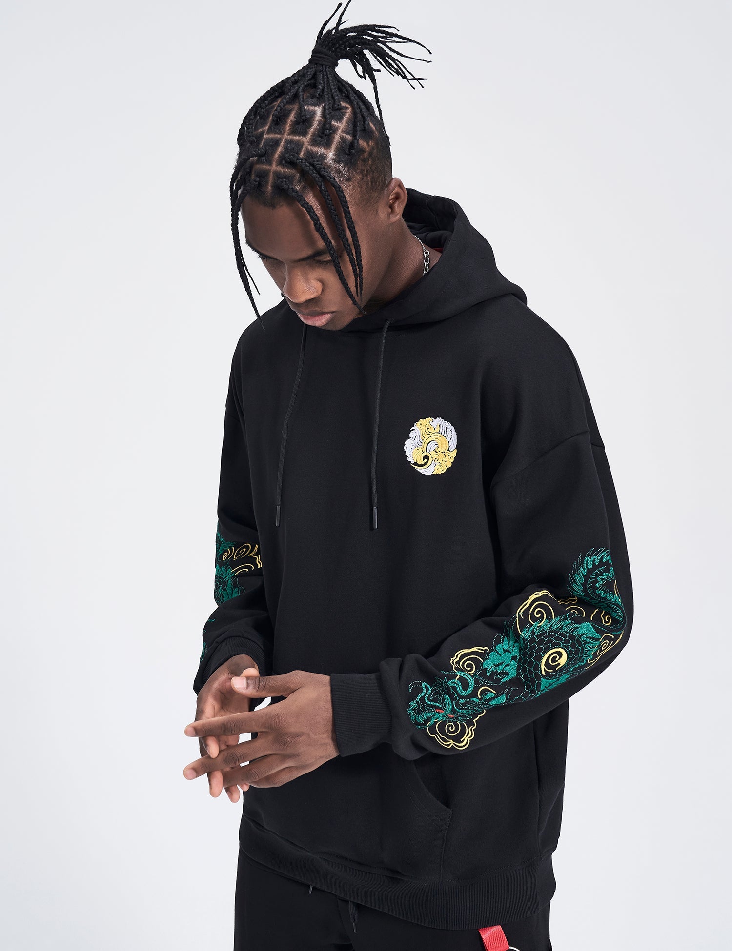 Niepce WSY340 Emerald Dragon Embroidery Hoodie