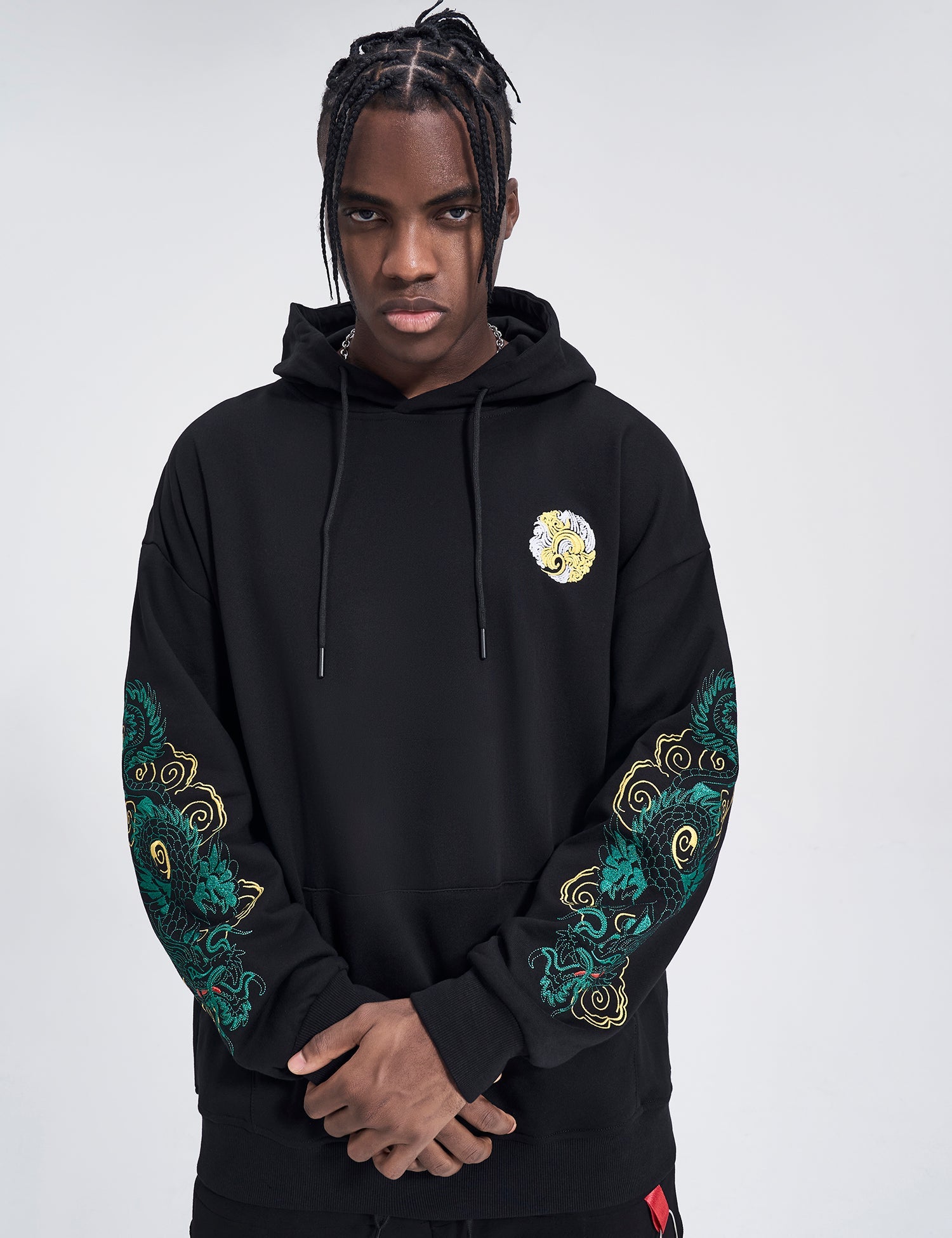 Niepce WSY340 Emerald Dragon Embroidery Hoodie