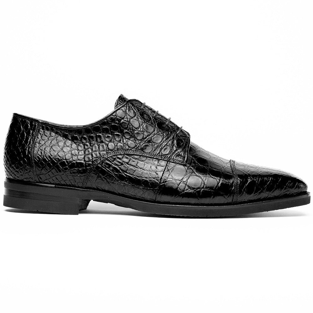 21 - 532 - Bkm Andrea Crocodile Lace Up, Black Shop by Zelli Italia – Don't Panic Shoes