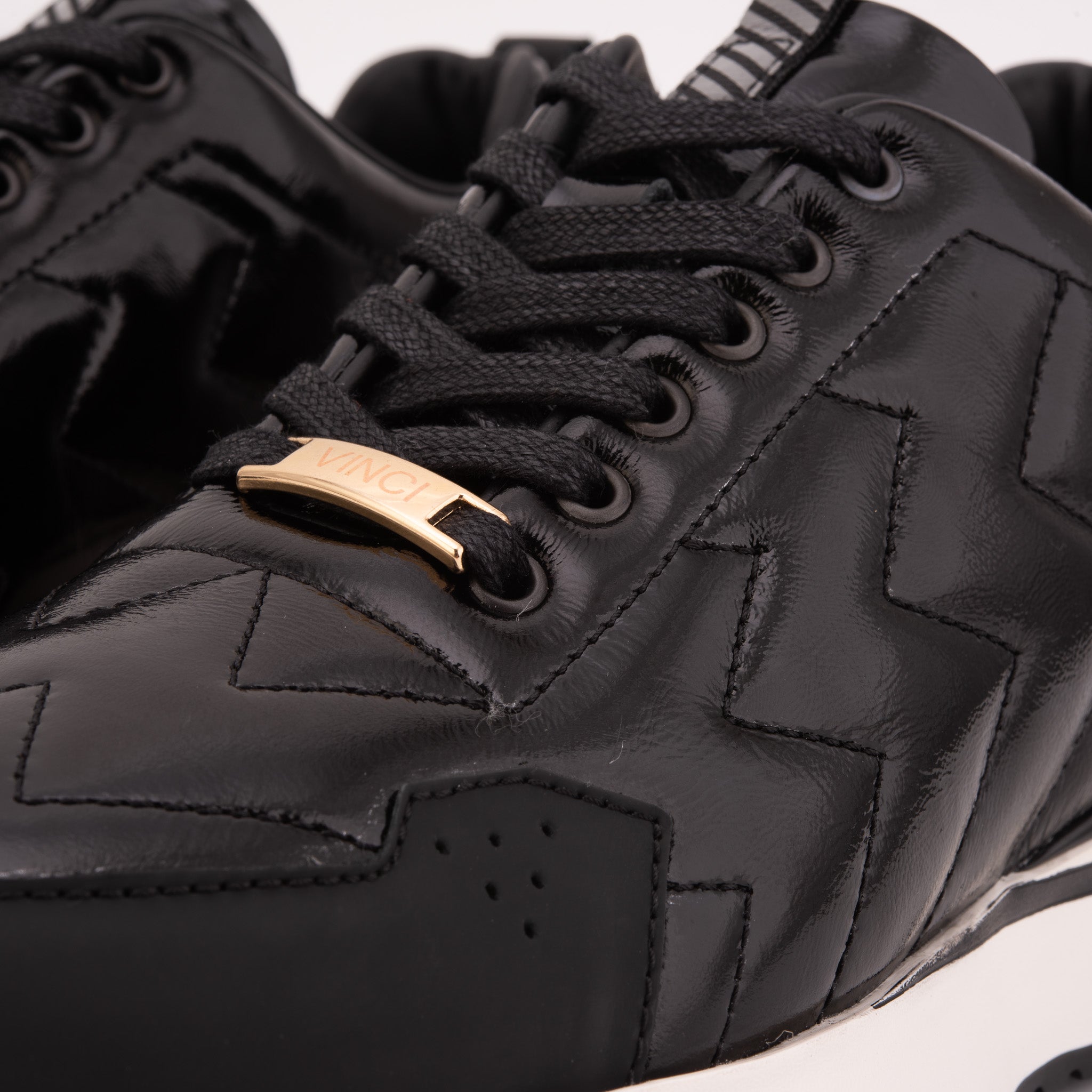 The Veneto Black Leather Men Sneaker