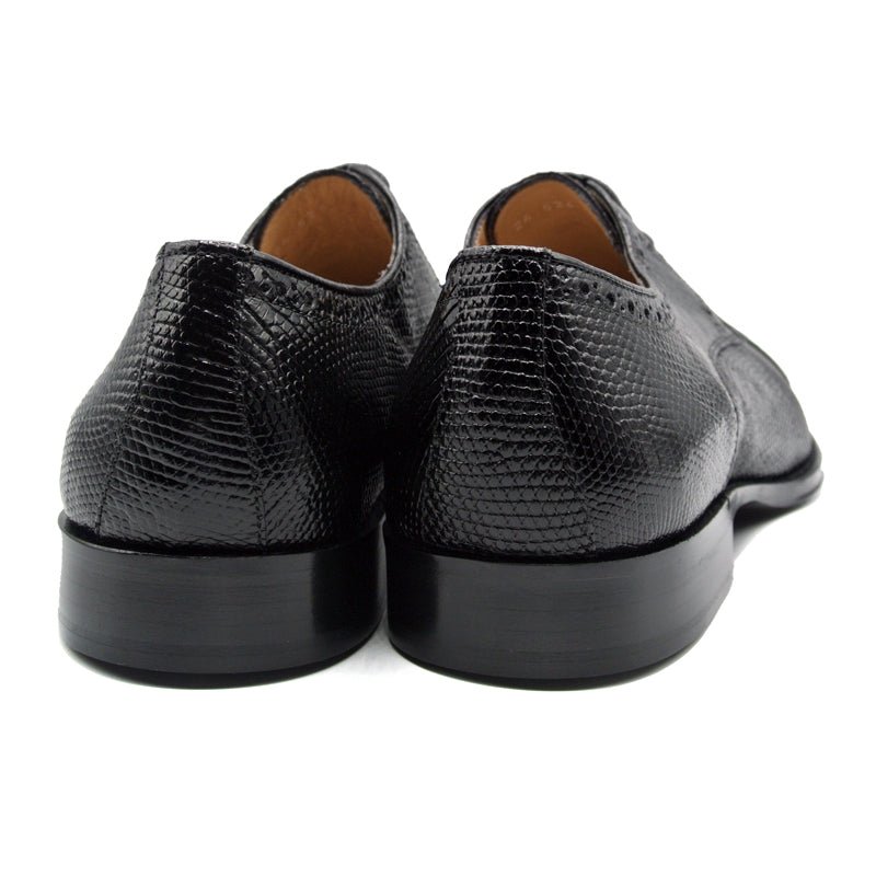24 - 526 - Blk Giovanni Teju Lizard Lace Up, Black Shop by Zelli Italia – Don't Panic Shoes