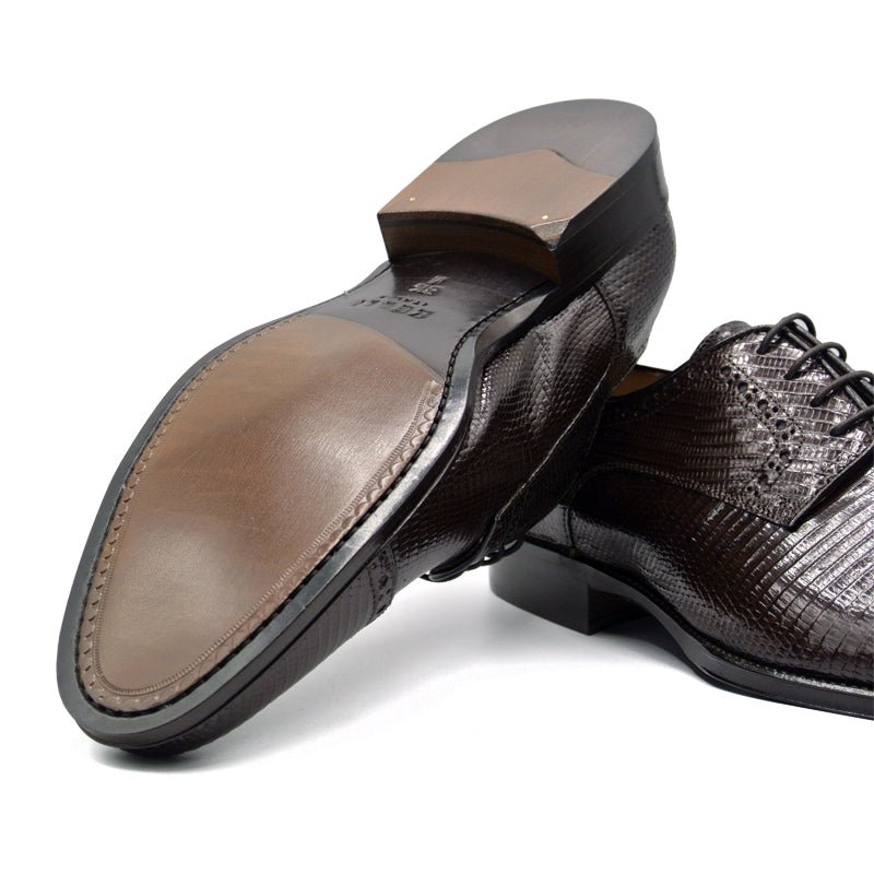 24 - 526 - Brn Giovanni Teju Lizard Lace Up, Dark Brown Sale by Zelli Italia – Don't Panic Shoes