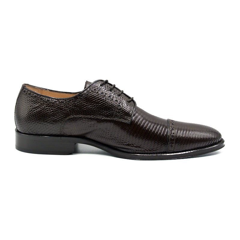 24 - 526 - Brn Giovanni Teju Lizard Lace Up, Dark Brown Sale by Zelli Italia – Don't Panic Shoes