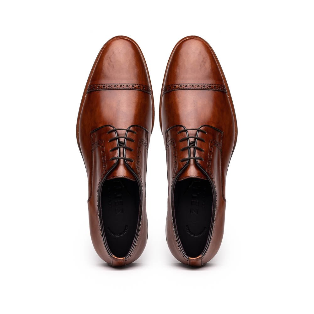 25 - 548 - Cgn Giovanni Italian Calfskin Lace Up Cognac Shop by Zelli Italia – Don't Panic Shoes