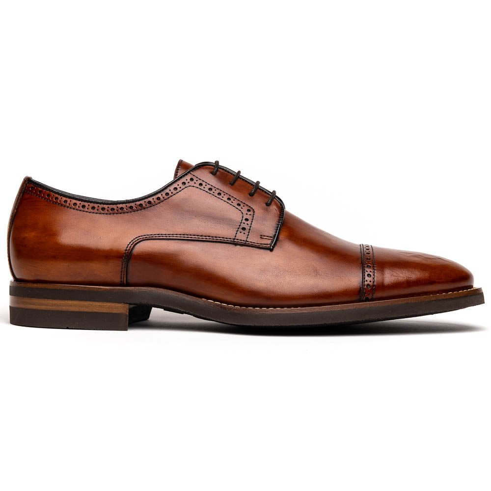 25 - 548 - Cgn Giovanni Italian Calfskin Lace Up Cognac Shop by Zelli Italia – Don't Panic Shoes