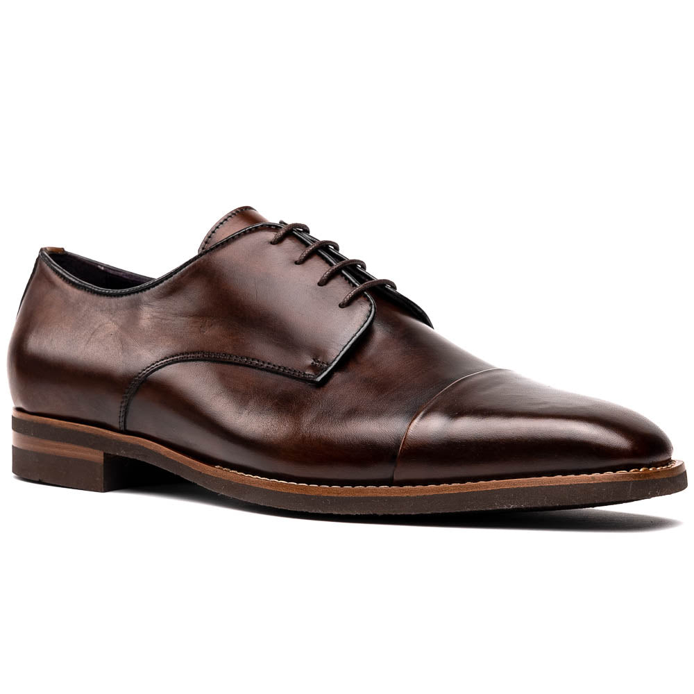 25 - 550 - Cst Enzo Italian Calfskin Cap Toe Chestnut Shop by Zelli Italia – Don't Panic Shoes
