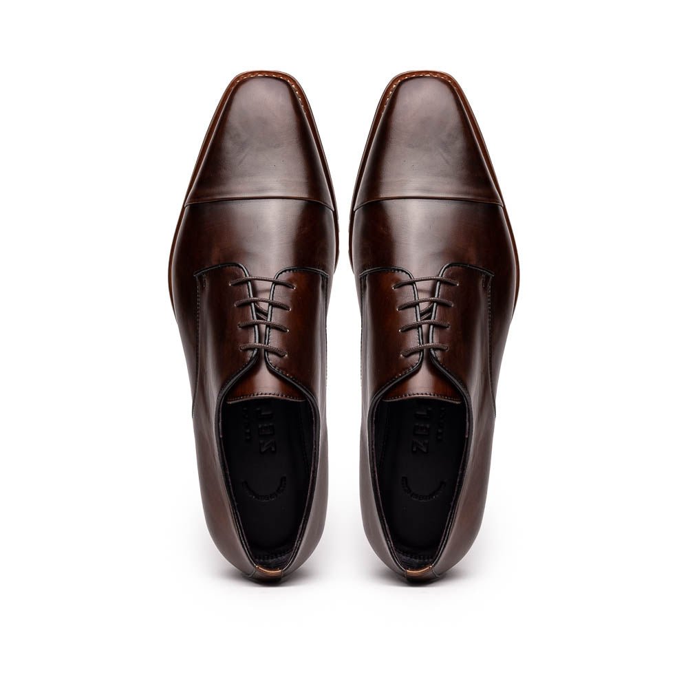 25 - 550 - Cst Enzo Italian Calfskin Cap Toe Chestnut Shop by Zelli Italia – Don't Panic Shoes