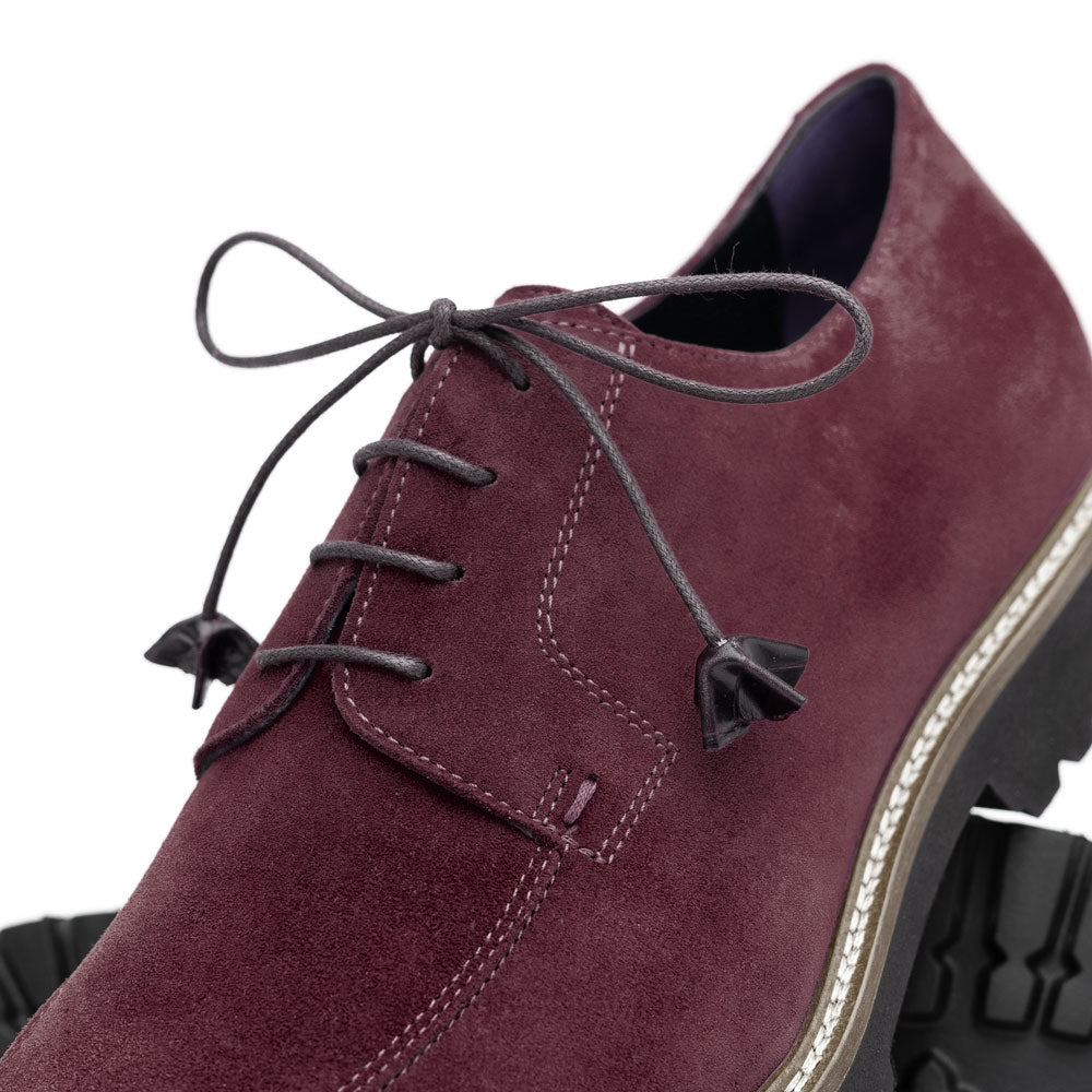 26 - 220 - Bdx Campo Sueded Goatskin Lace Up, Bordeaux Sale by Zelli Italia – Don't Panic Shoes