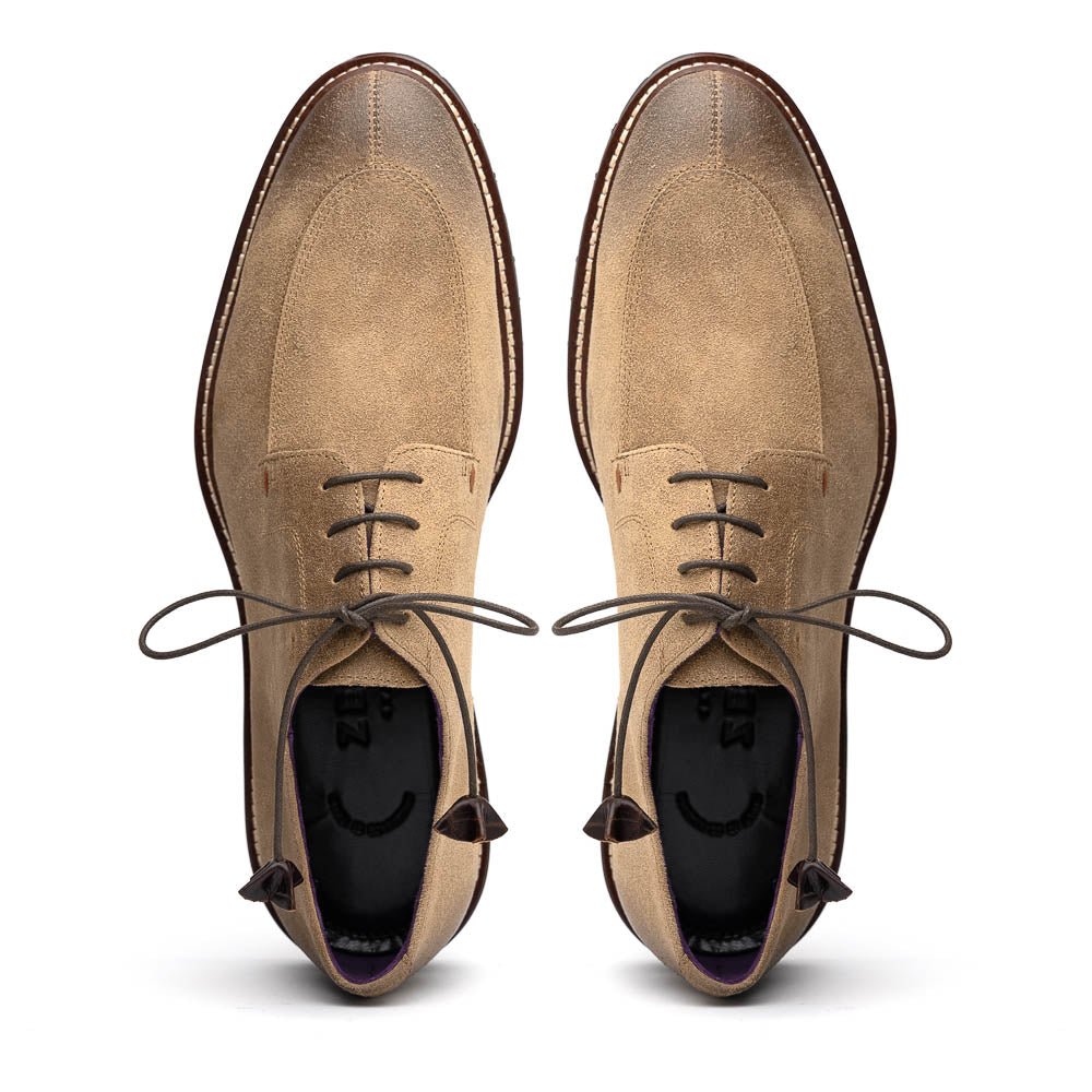 26 - 224 - Oak Campo Sueded Goatskin Lace Up With Wax Finish, Oak Shop by Zelli Italia – Don't Panic Shoes