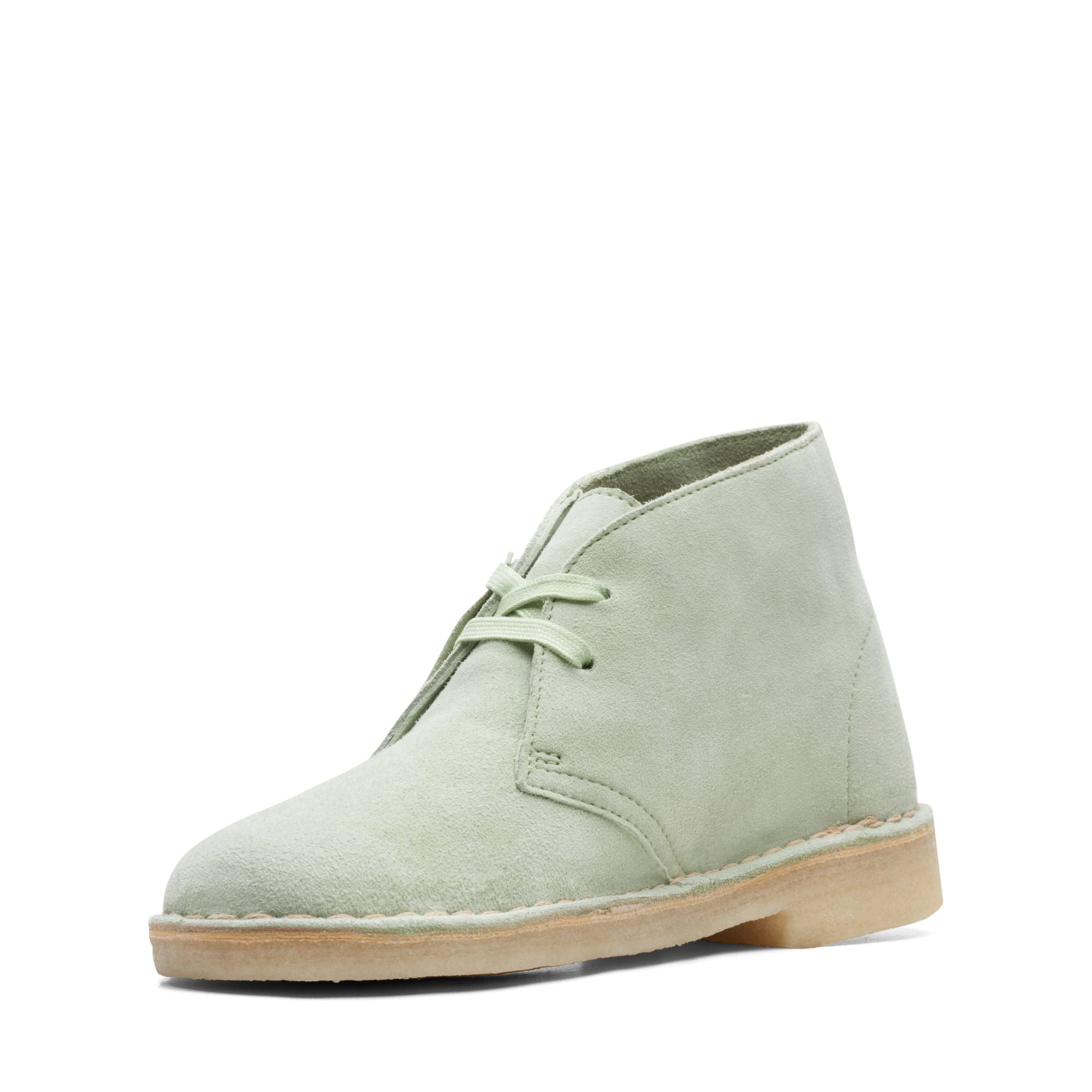 Clarks Originals Desert Boot Women's Pale Green Suede 26165559