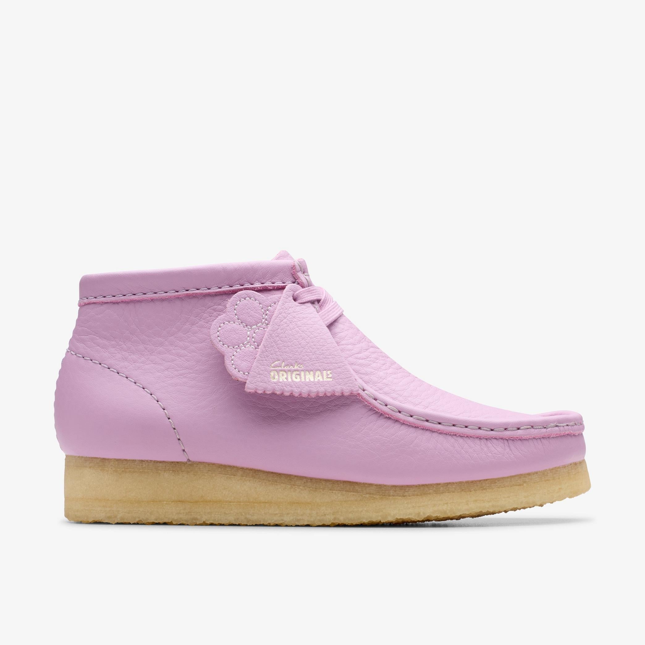 Clarks Orignals Wallabee Boot Women's Mauve Purple Leather 26180648