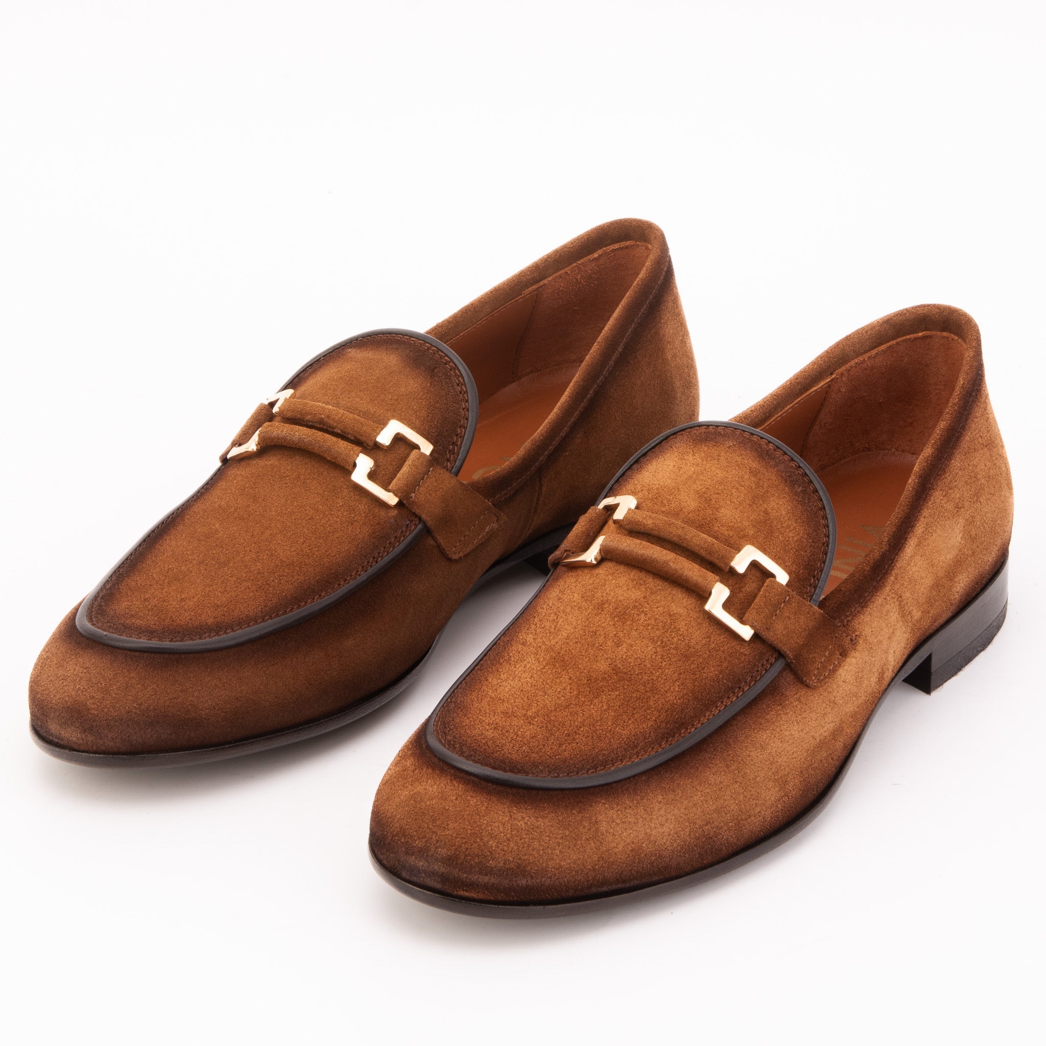 Vinci Leather Shoes The Brooks Brown Suede Bit Loafer Men Shoe